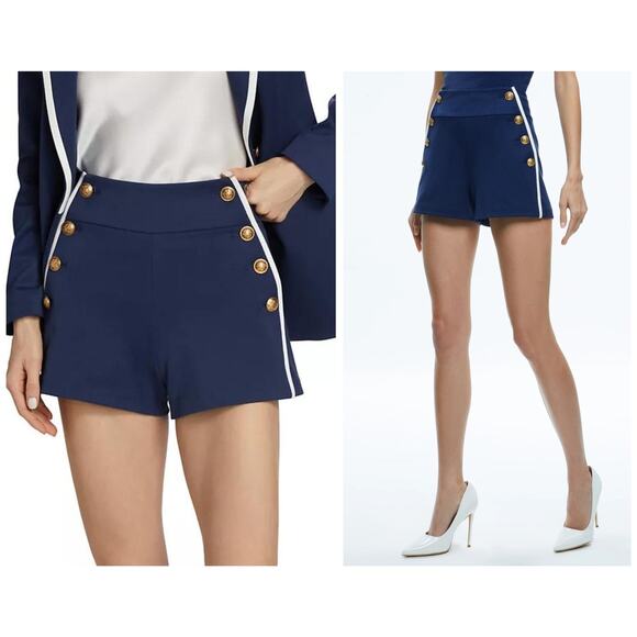 ALICE + OLIVIA Narin Navy Sailor Shorts Size 14 - Picture 1 of 11